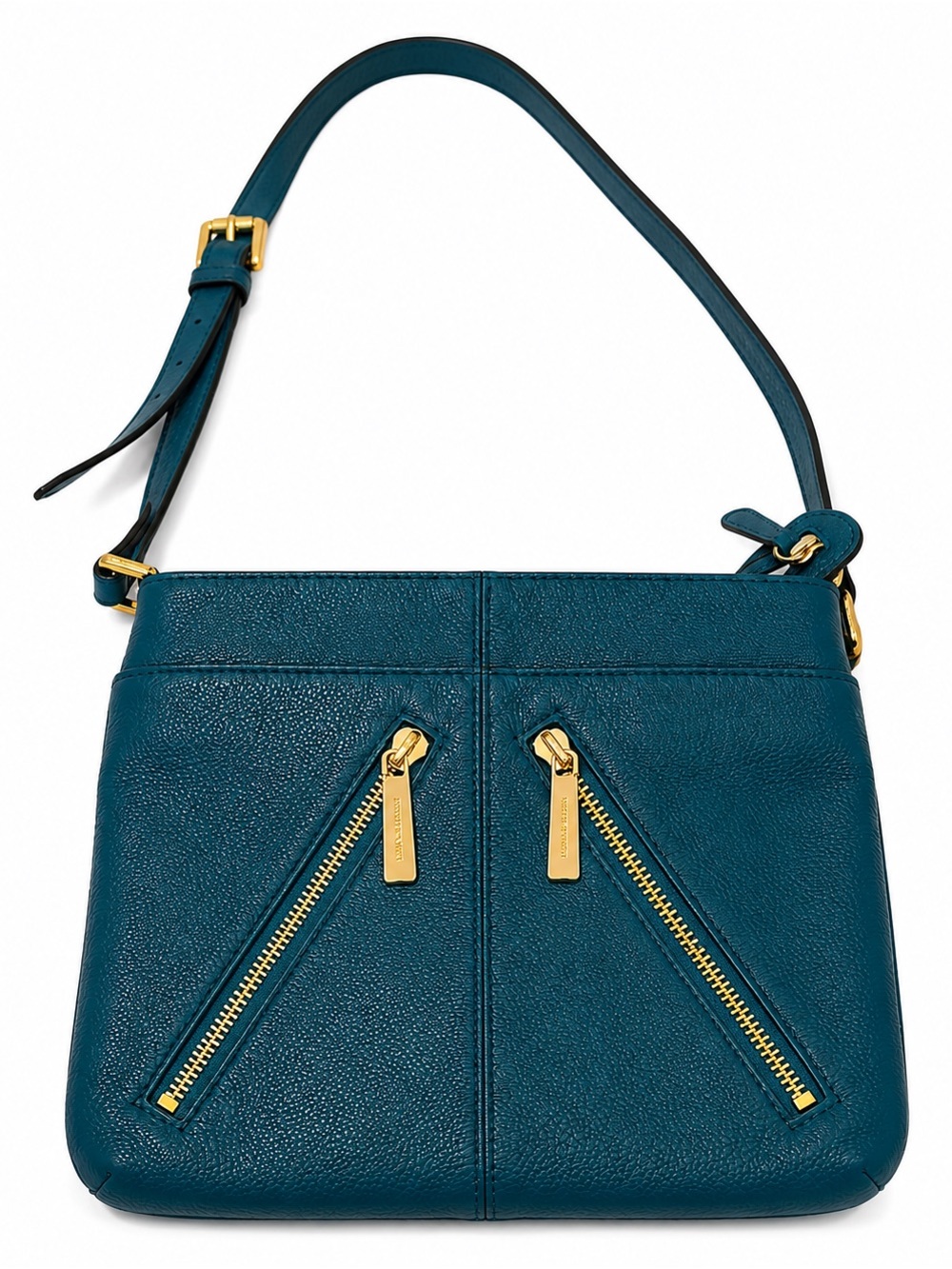 Michael Kors Teal Leather Shoulder Bag with Gold Hardware CT